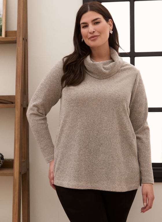 Cowl Neck Chenille Sweater