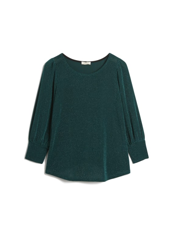 Scoop Neck Glitter Blouse