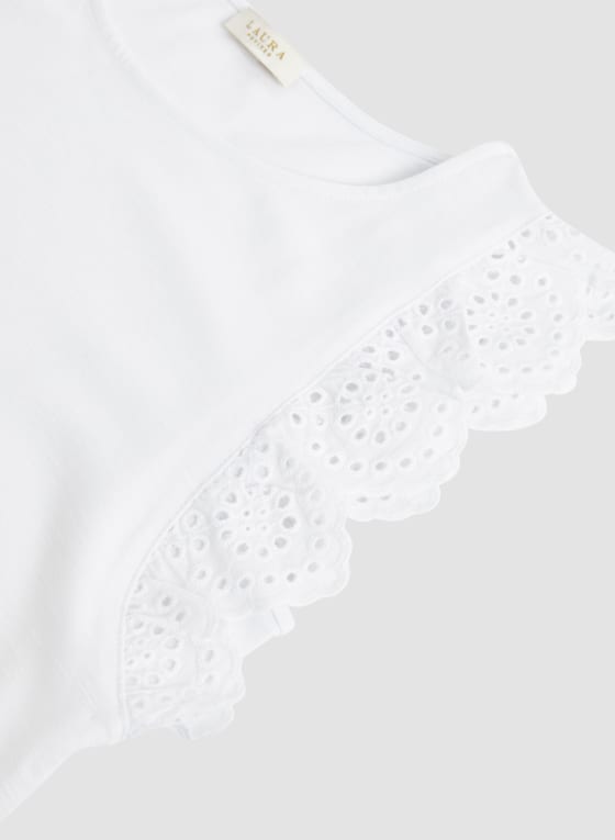 Eyelet Cap Sleeve Tee