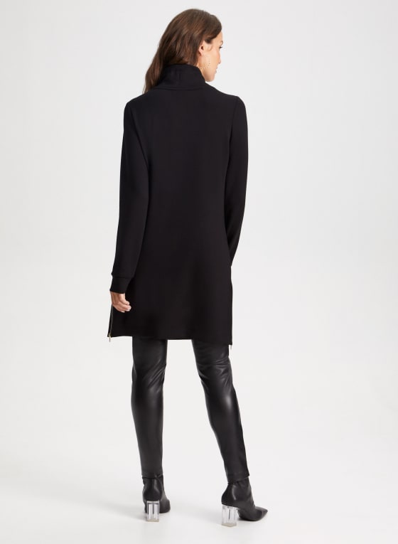 Funnel Neck Zip Detail Tunic