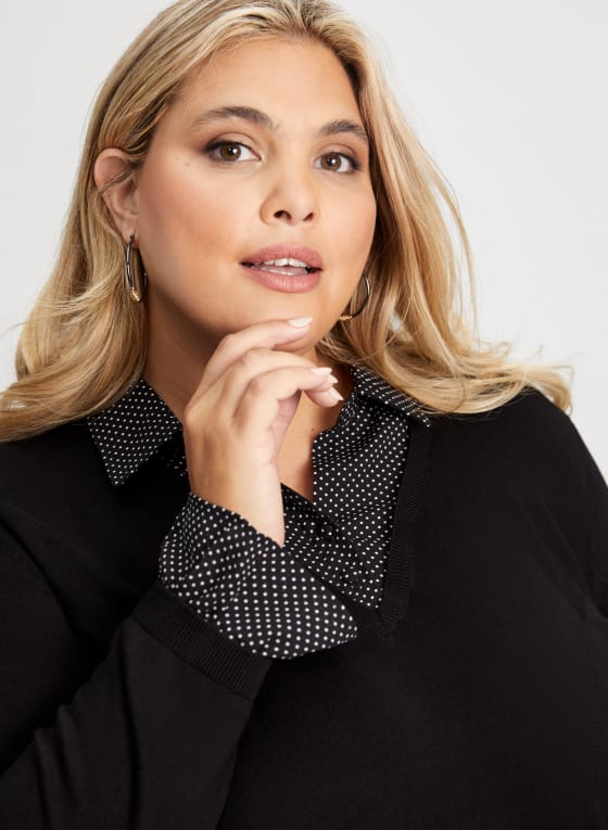 Dot Motif Fooler Sweater