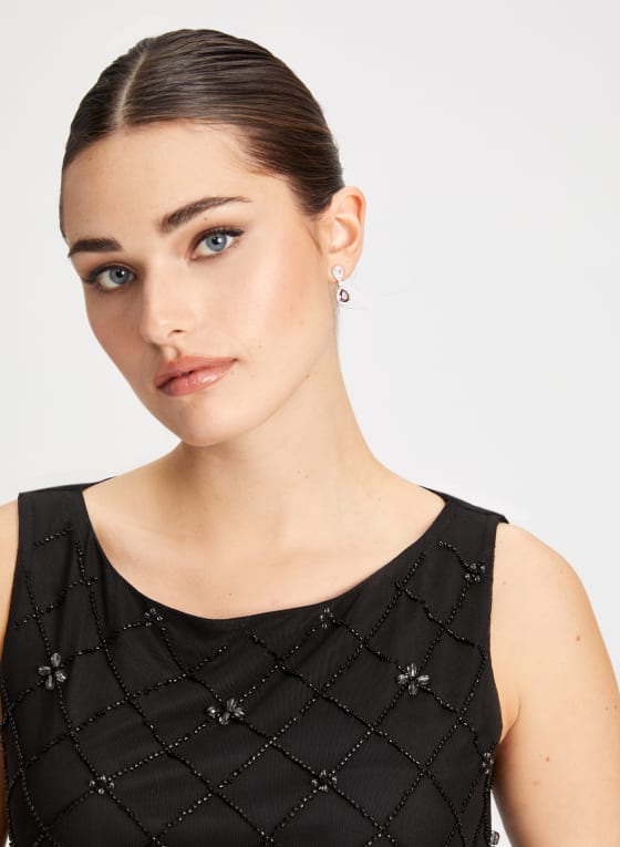 Beaded Detail Sleeveless Top