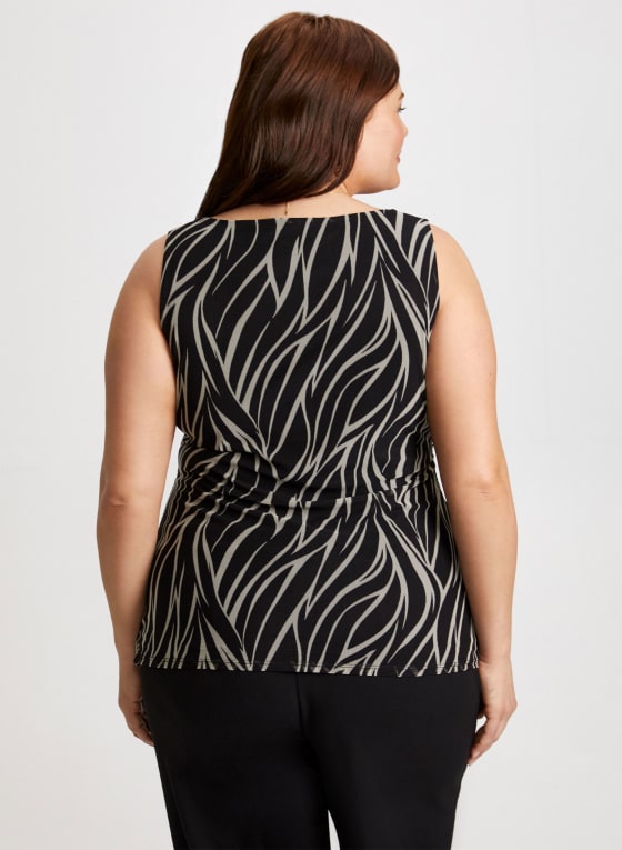 Zebra Print Sleeveless Top