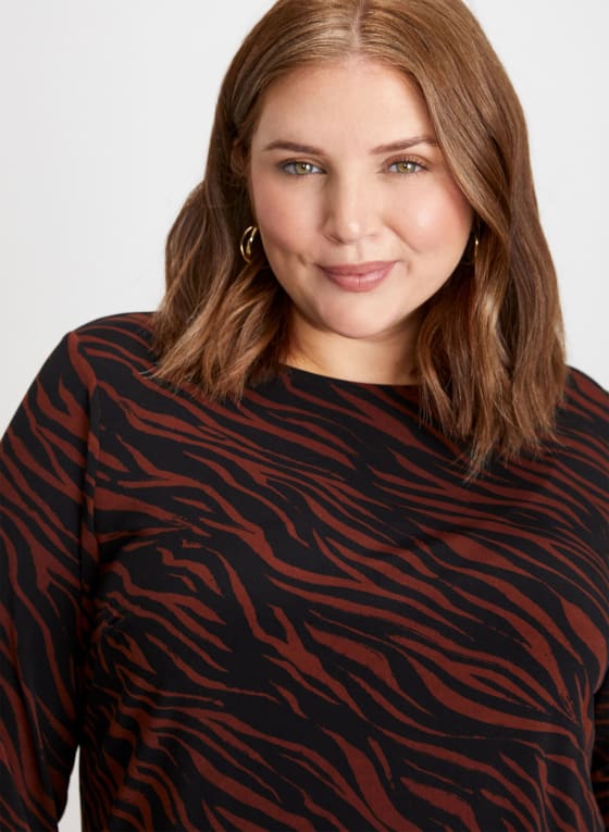 Zebra Print Dolman Sleeve Top