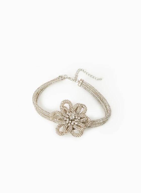 Crystal Floral Choker Necklace