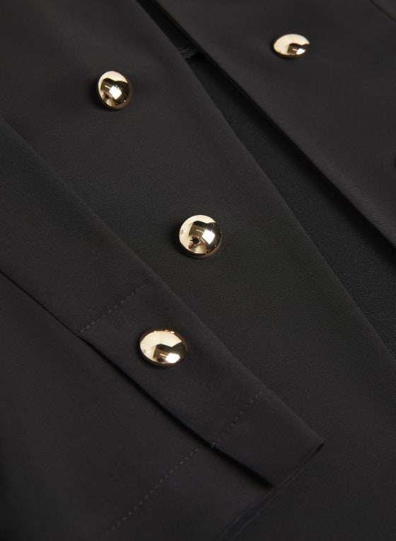 Double Breasted Open Front Top