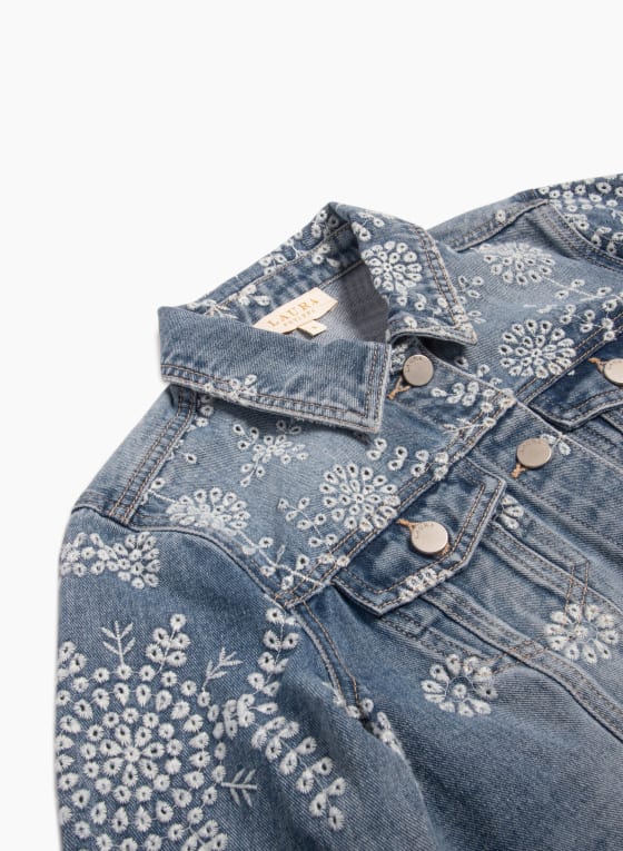 Floral Embroidered Denim Jacket