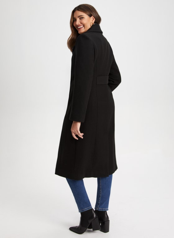 Stretch Wool Blend Coat