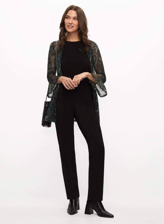 Paisley Print Open Front Top