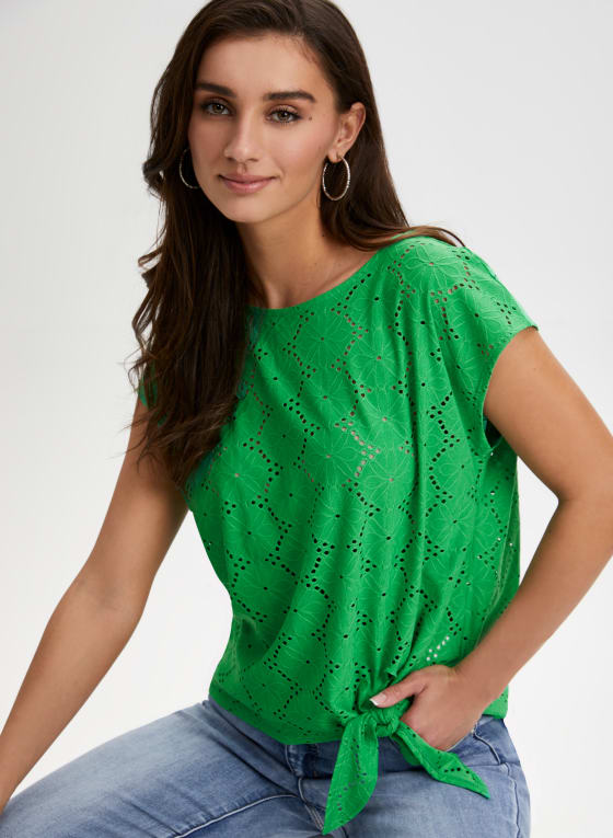 Eyelet Detail Top