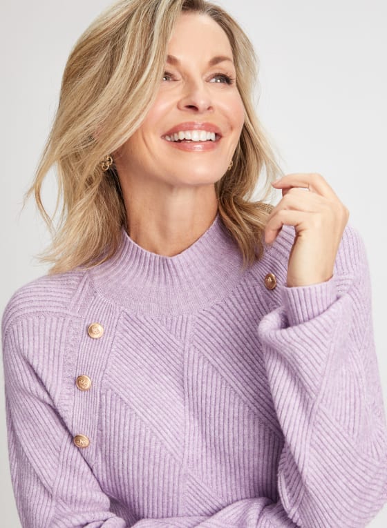 Button Detail Knit Sweater