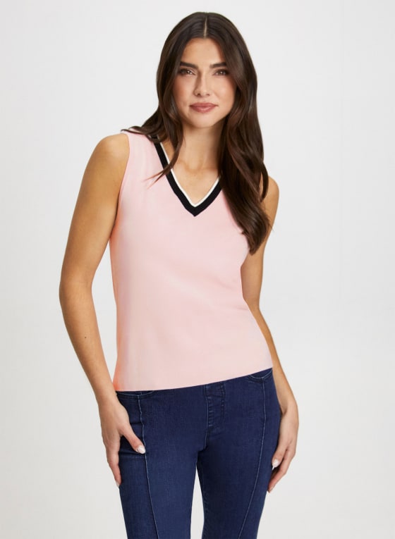 Sleeveless V-Neck Sweater