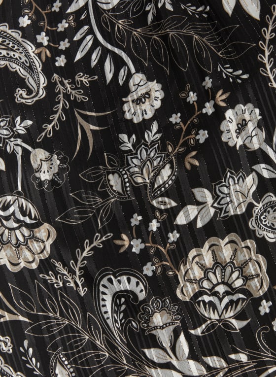 Sleeveless Paisley Motif Top