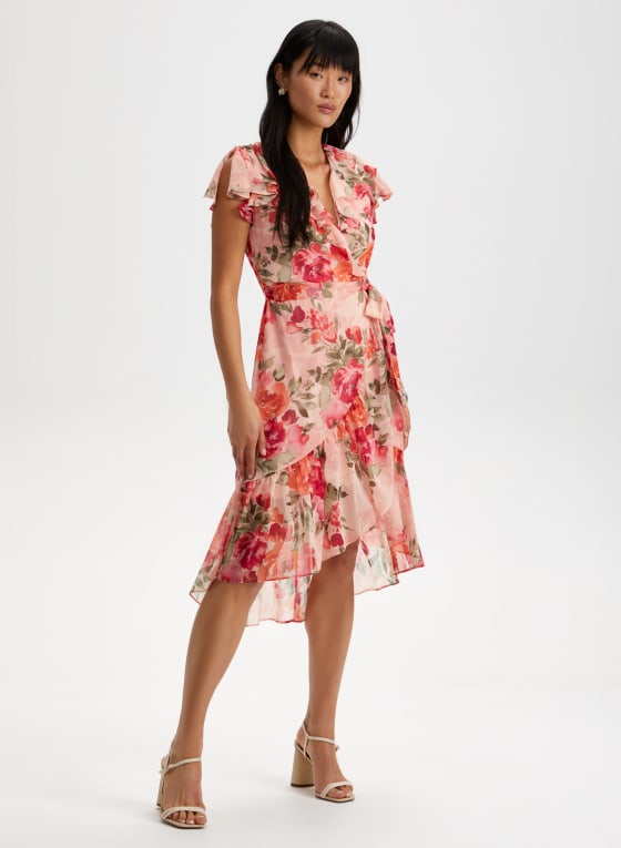 Floral Print Ruffle Dress