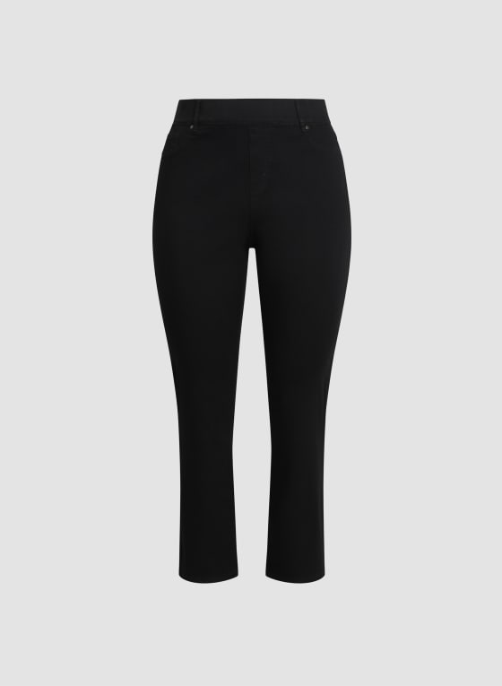 Straight Leg Pull-On Jeans