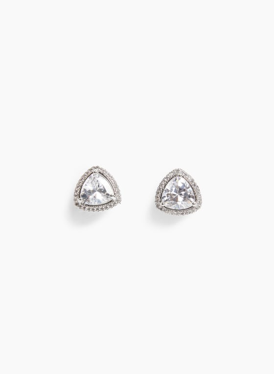 Triangle Crystal Stone Earrings