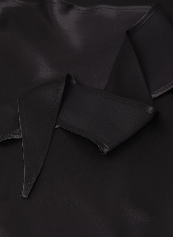 Elbow Sleeve Satin Kimono