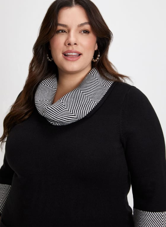 Cowl Neck Sweater Dress