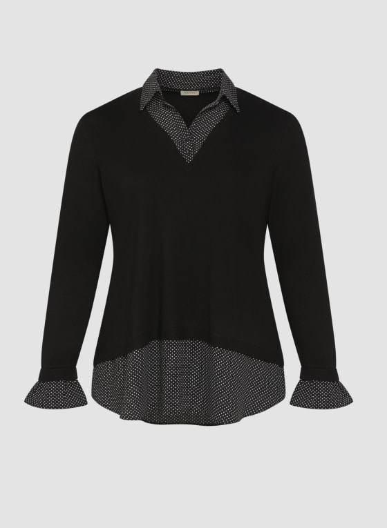 Dot Motif Fooler Sweater