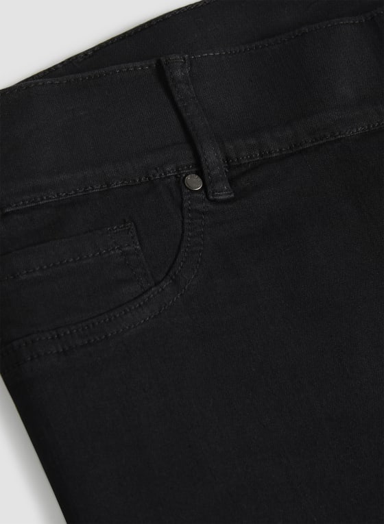 Straight Leg Pull-On Jeans