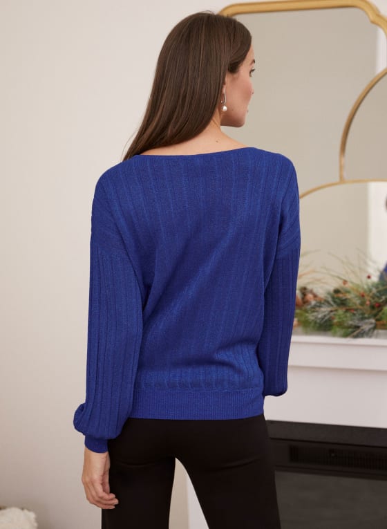 Glitter Rib Knit Sweater