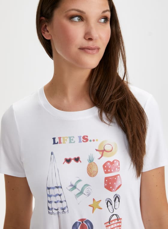 Graphic Print Pyjama Top