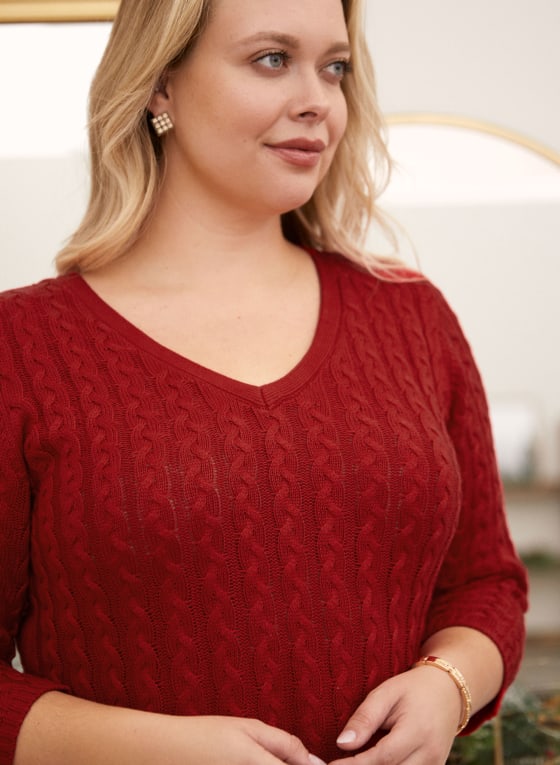 Cable Knit Sweater Dress