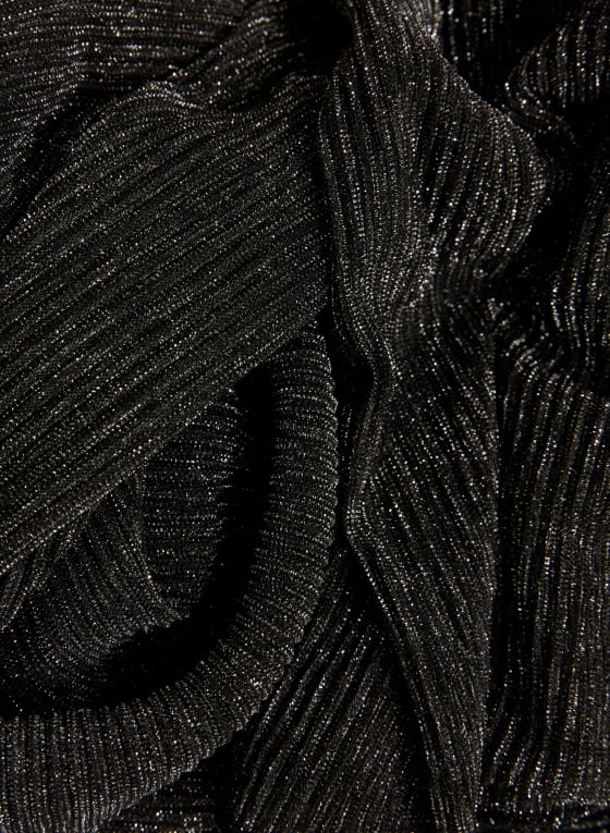 Glitter Pleated Evening Wrap