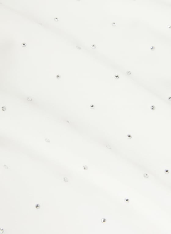 Rhinestone Embellished Popover Blouse