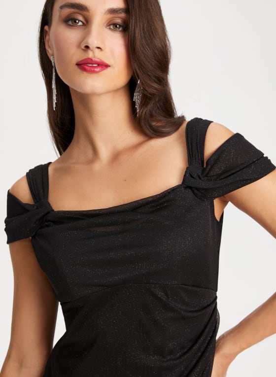 Draped Side Slit Dress