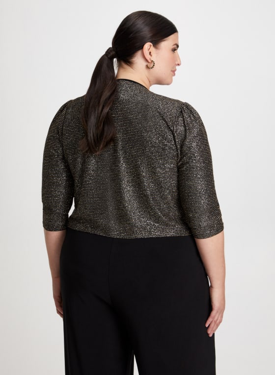 Puffed Sleeve Metallic Bolero