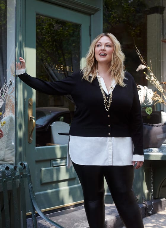 Shirt Collar Fooler Sweater