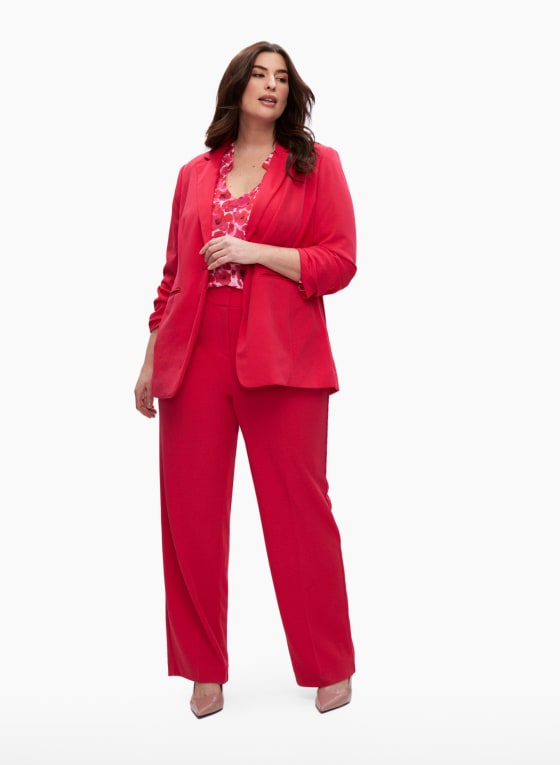 Gathered Sleeve Blazer