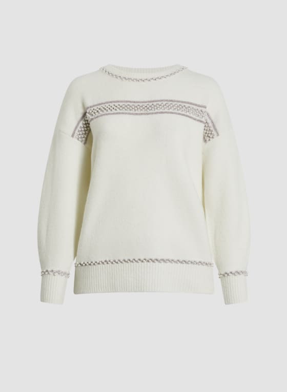 Pearl & Glitter Stripe Sweater