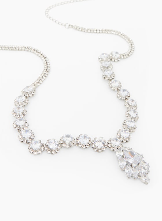 Crystal Cluster Pendant Necklace