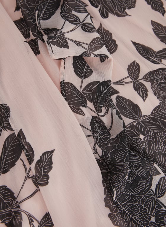 Floral Motif V-Neck Dress