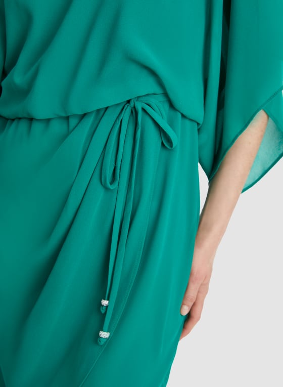 Tie Waist Chiffon Dress