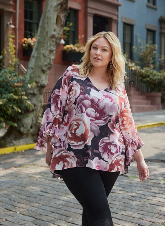 Floral 3/4 Sleeve Blouse
