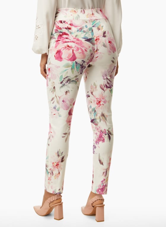 Pull-On Floral Print Pants