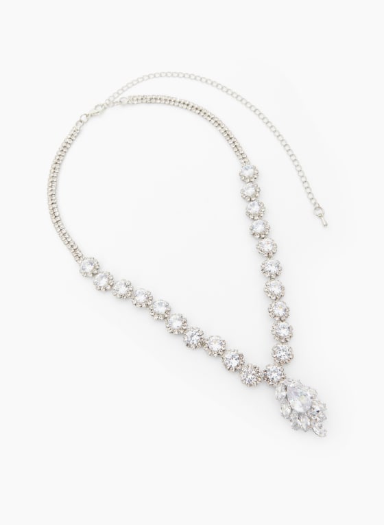 Crystal Cluster Pendant Necklace