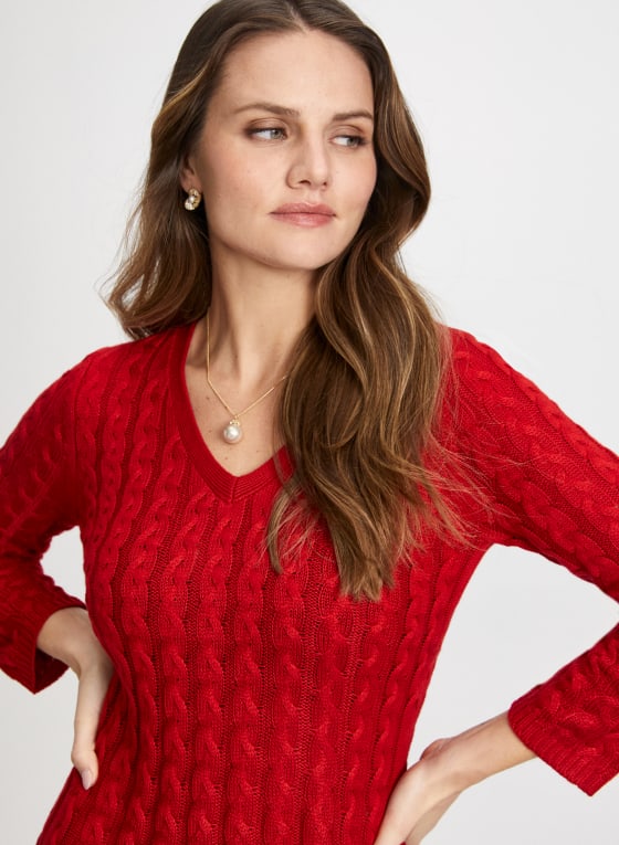 Cable Knit Sweater Dress