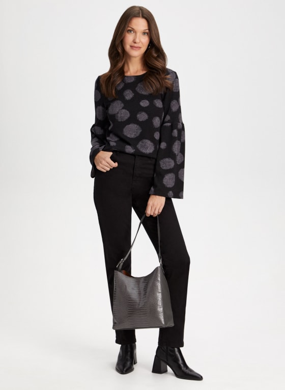 Polka Dot Knit Top