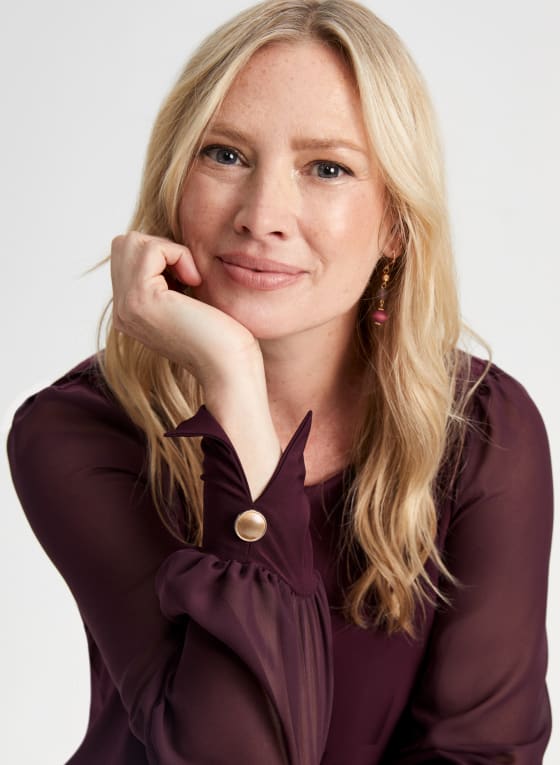 Boat Neck Long Sleeve Top