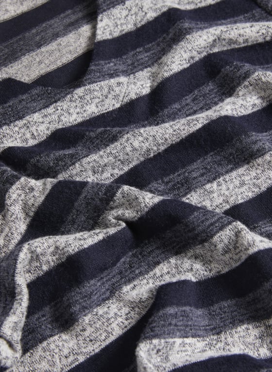 Stripe Print V-Neck Top