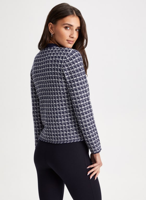 Button Front Bouclé Cardigan