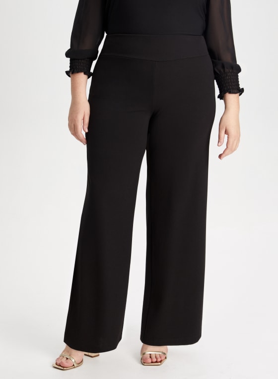 Pull-On Wide Leg Pants