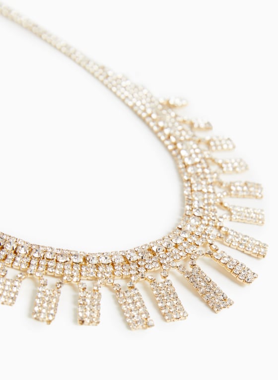 Geometric Crystal Dangle Necklace