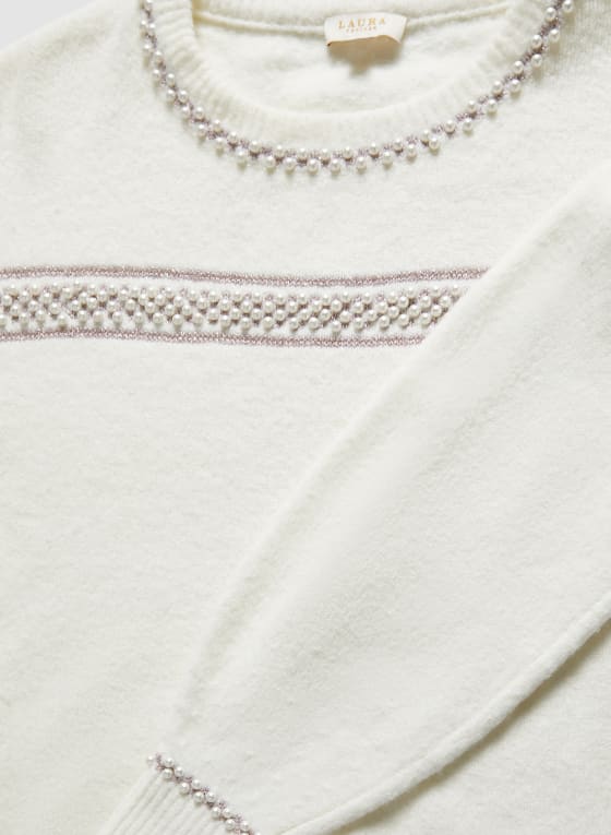 Pearl & Glitter Stripe Sweater