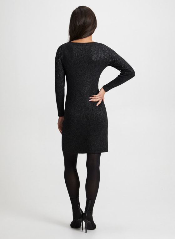 Stud Detail Sweater Dress