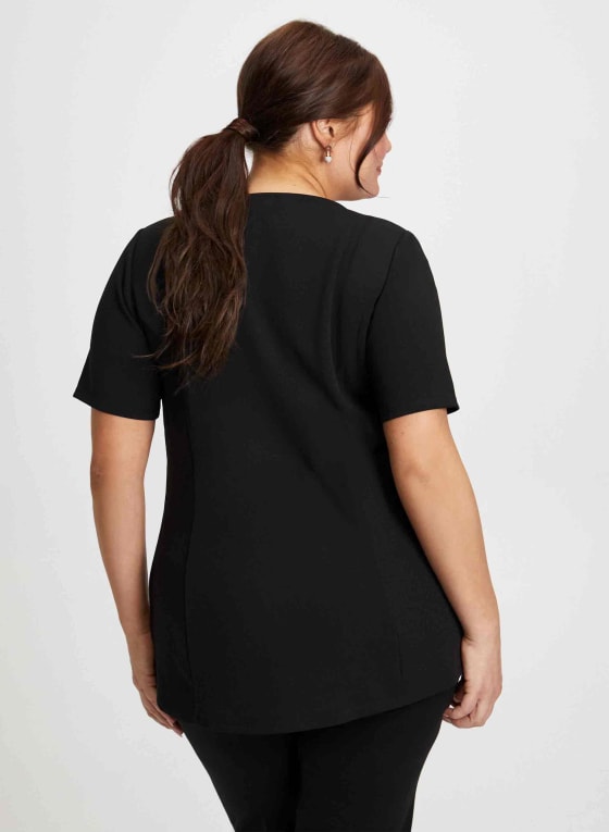 Bead Detail V-Neck Top